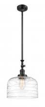 Innovations Lighting 206-BK-G713-L - Bell - 1 Light - 12 inch - Matte Black - Stem Hung - Adjustable Mini Pendant