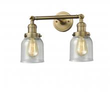 Innovations Lighting 208-BB-G54 - Bell - 2 Light - 16 inch - Brushed Brass - Adjustable Bath Vanity Light