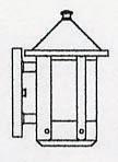 Arroyo Craftsman BS-6RGW-P - 6" berkeley wall sconce with roof