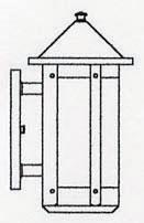 Arroyo Craftsman BS-7LRRM-BZ - 7" berkeley long body wall sconce with roof