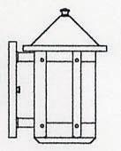Arroyo Craftsman BS-7RWO-RC - 7" berkeley wall sconce with roof