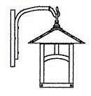 Arroyo Craftsman EB-9PFWO-RB - 9" evergreen wall mount with pine needle filigree