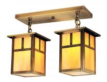 Arroyo Craftsman MCM-6/2TM-MB - 6" mission 2 light ceiling mount with T-bar overlay
